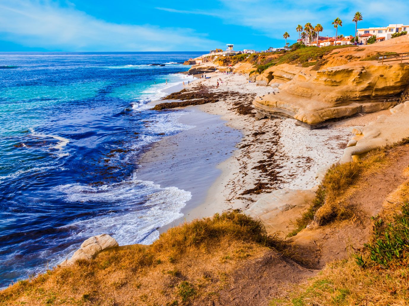 Rocky coastline at La Jolla in Southern California near San Diego