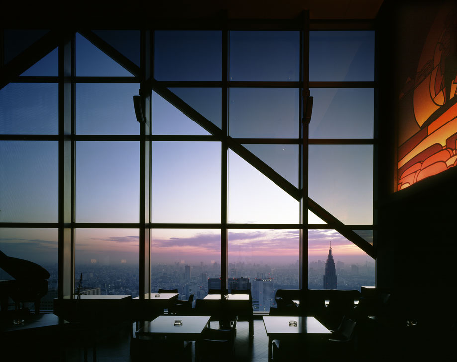 View from the New York Bar at the top of the Park Hyatt Tokyo, the bar from Lost in Translation