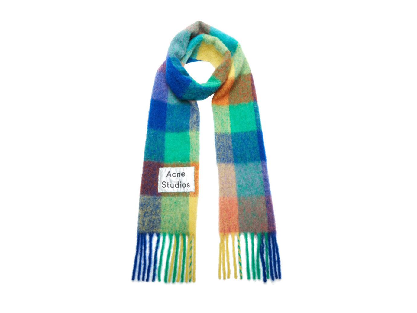 Acne Studios Valley Checkered Wool-Blend Scarf