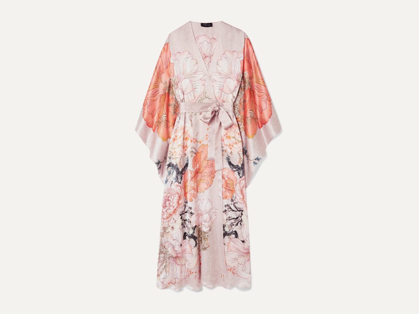 Meng Floral-Print Silk-Satin Robe