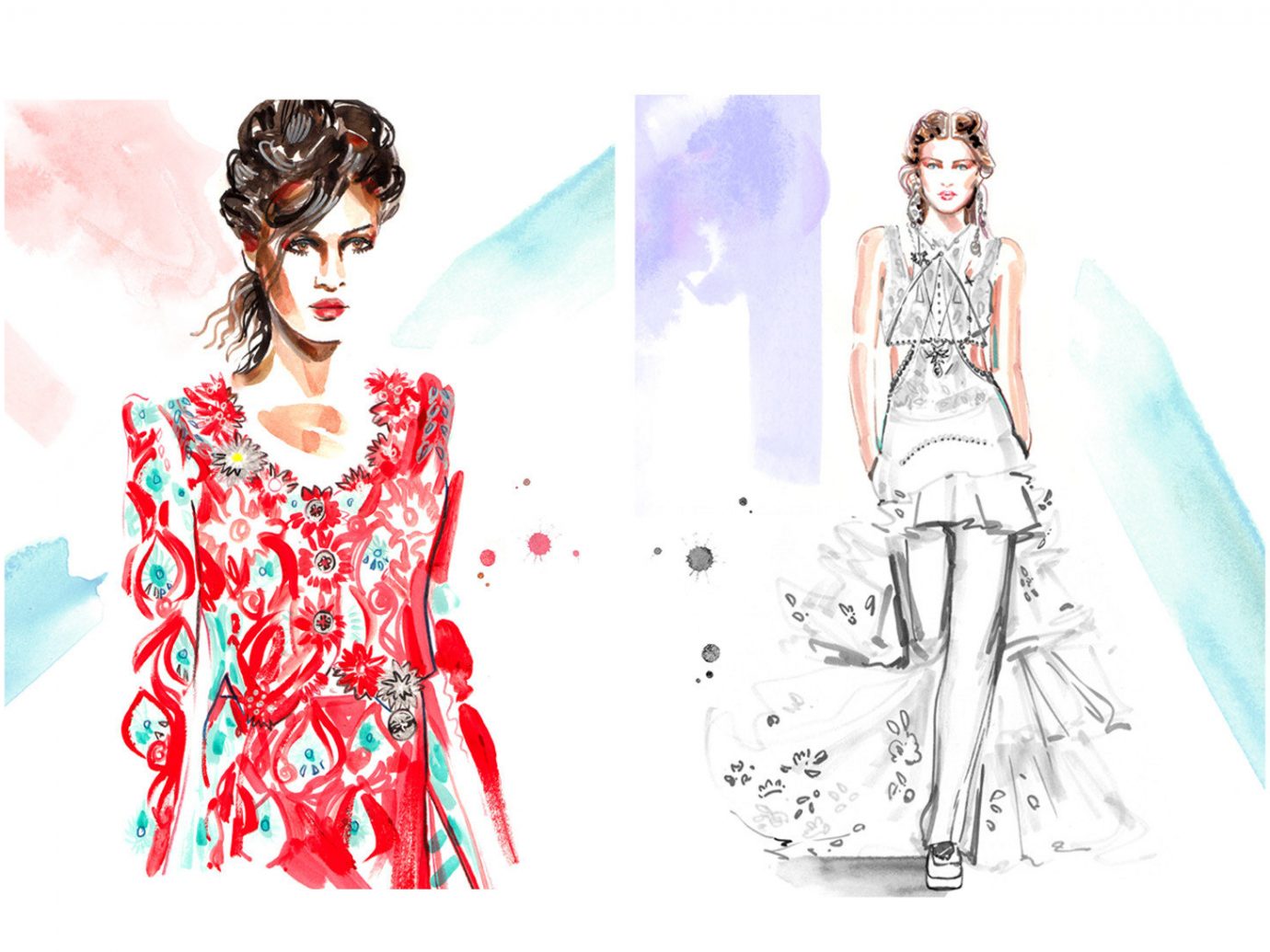 Style + Design clothing costume design sketch drawing art fashion pattern spring fashion illustration Design illustration fashion design