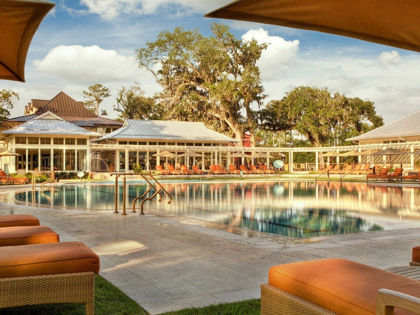 Hotels outdoor chair leisure Resort vacation swimming pool estate orange palace Villa hacienda furniture