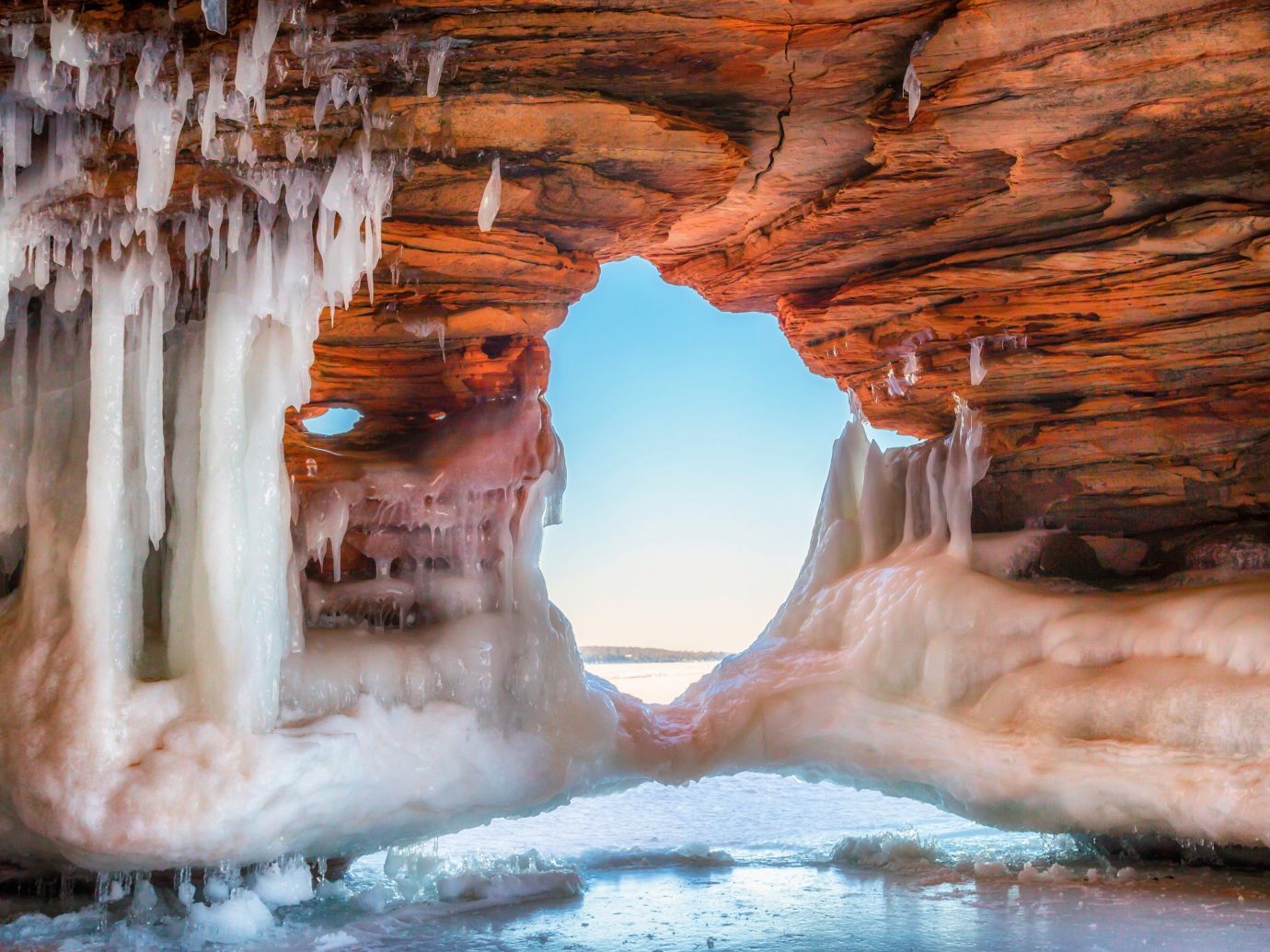 Offbeat geographical feature Nature landform cave sea cave rock formation ice cave