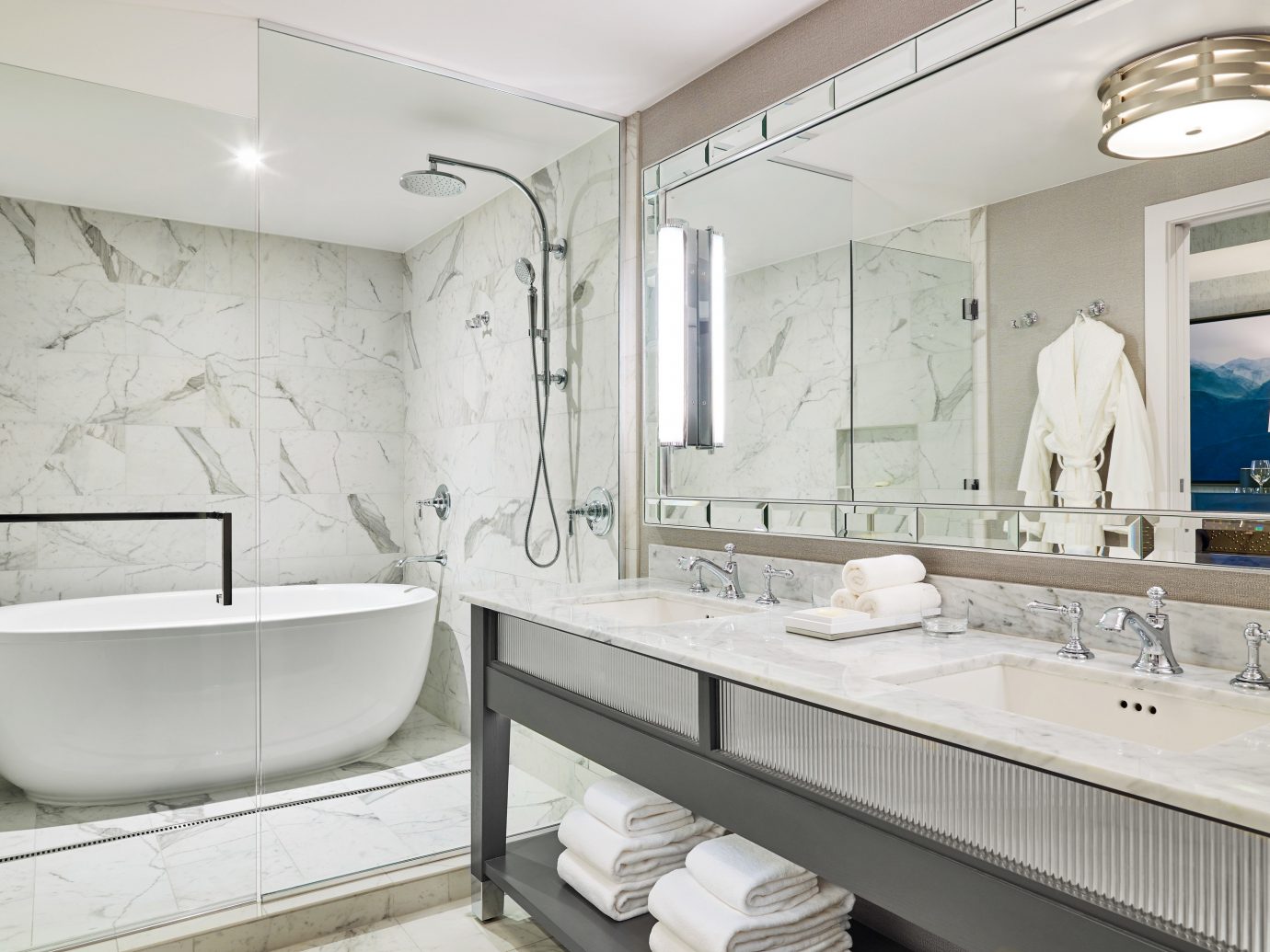 Boutique Hotels Hotels Outdoors + Adventure Winter bathroom indoor wall mirror sink room interior design tap product design floor plumbing fixture interior designer tub Bath bathtub