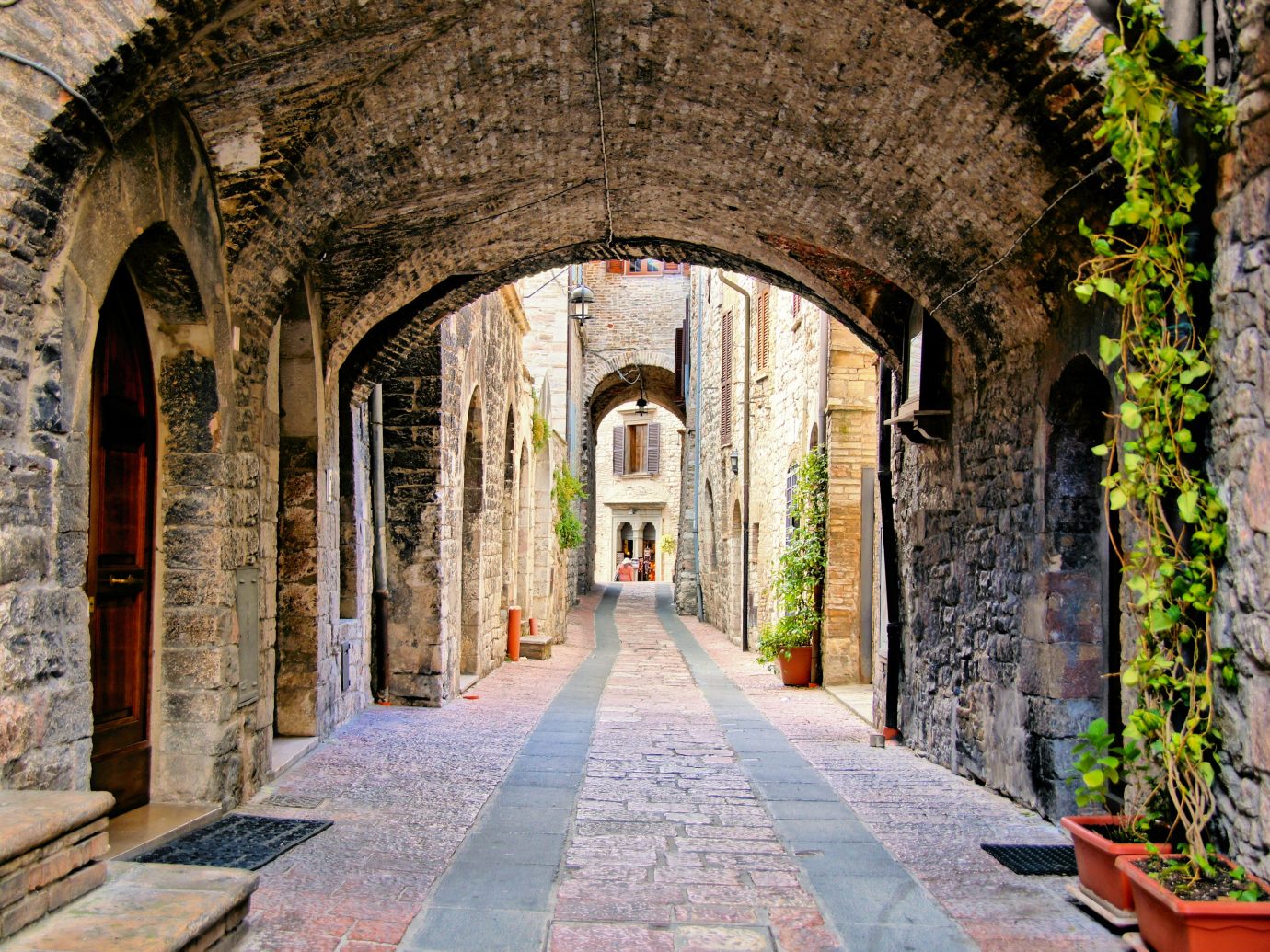 Trip Ideas building ground outdoor arch stone Town Architecture arcade ancient history tourism monastery estate Courtyard alley place of worship aisle middle ages chapel abbey temple walkway colonnade
