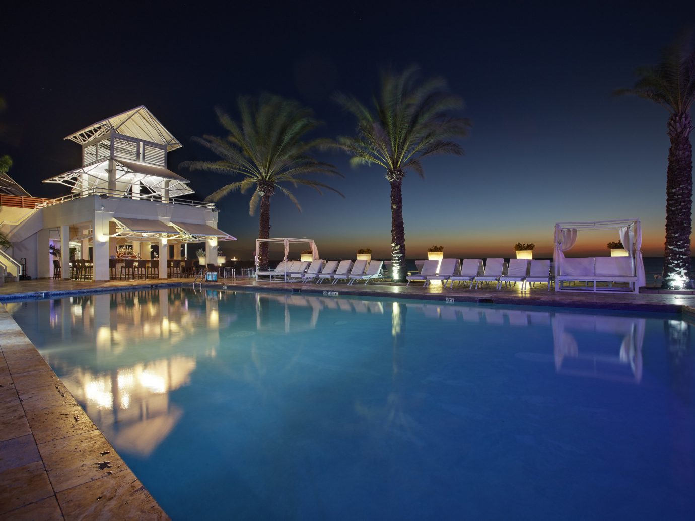 Hotels swimming pool property Resort night estate reflecting pool resort town mansion condominium shore