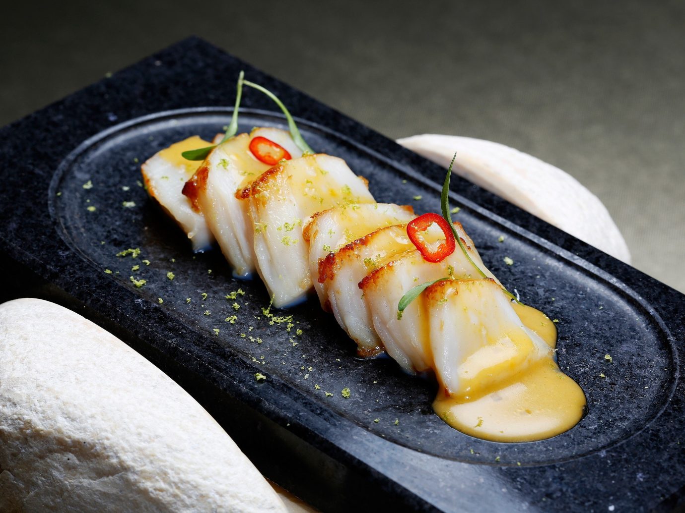 Trip Ideas food indoor dish cuisine asian food sushi slice fish black california roll Seafood japanese cuisine