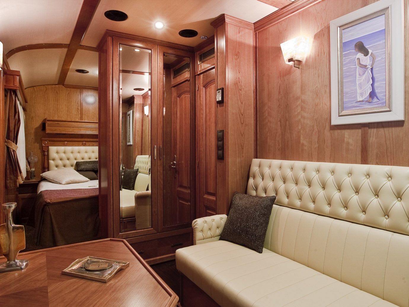 Trip Ideas indoor wall room property vehicle yacht Suite interior design estate cottage wood furniture