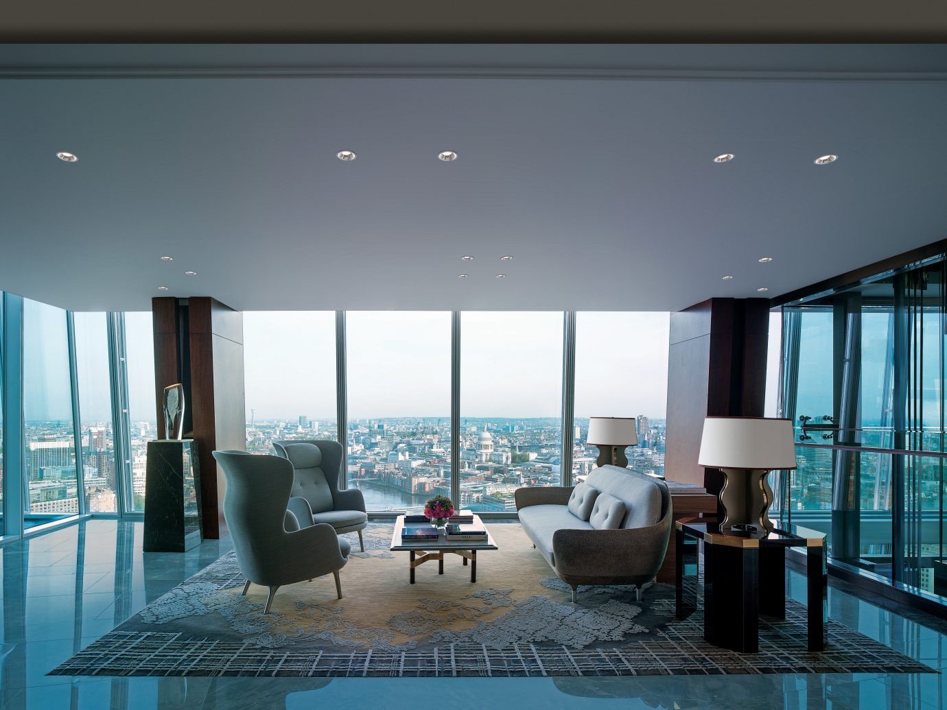 City Hotels Living Lounge Luxury Travel Modern Scenic views indoor room floor property ceiling condominium Architecture estate living room interior design swimming pool furniture lighting home daylighting Lobby Design dining room apartment window covering headquarters window area flat several