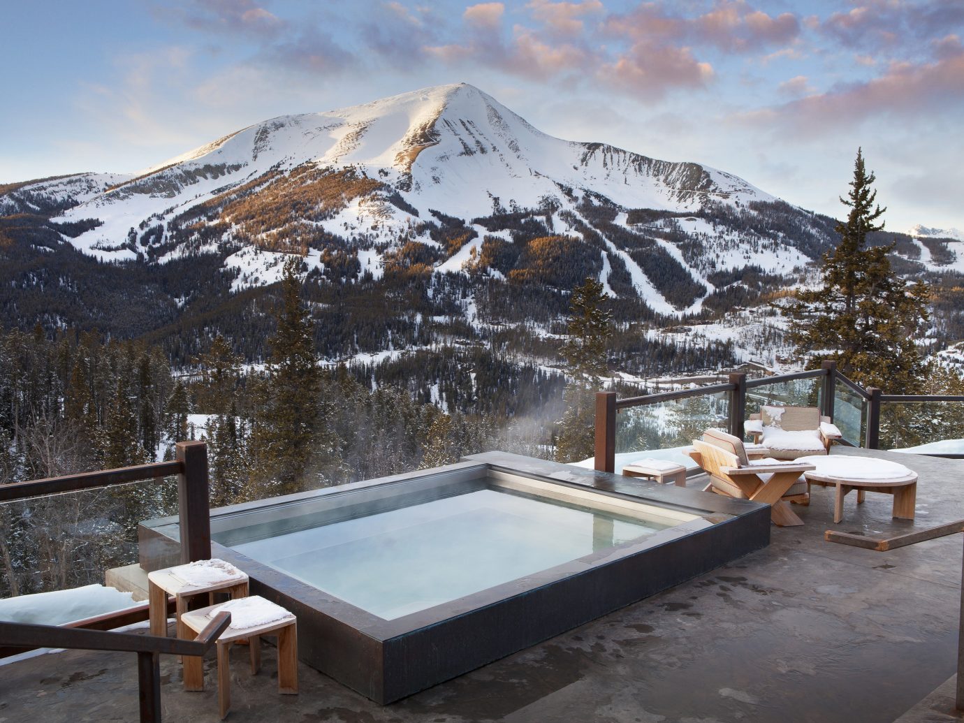Beauty Hotels Luxury Travel Mountains + Skiing sky outdoor snow Winter weather mountain season Resort mountain range