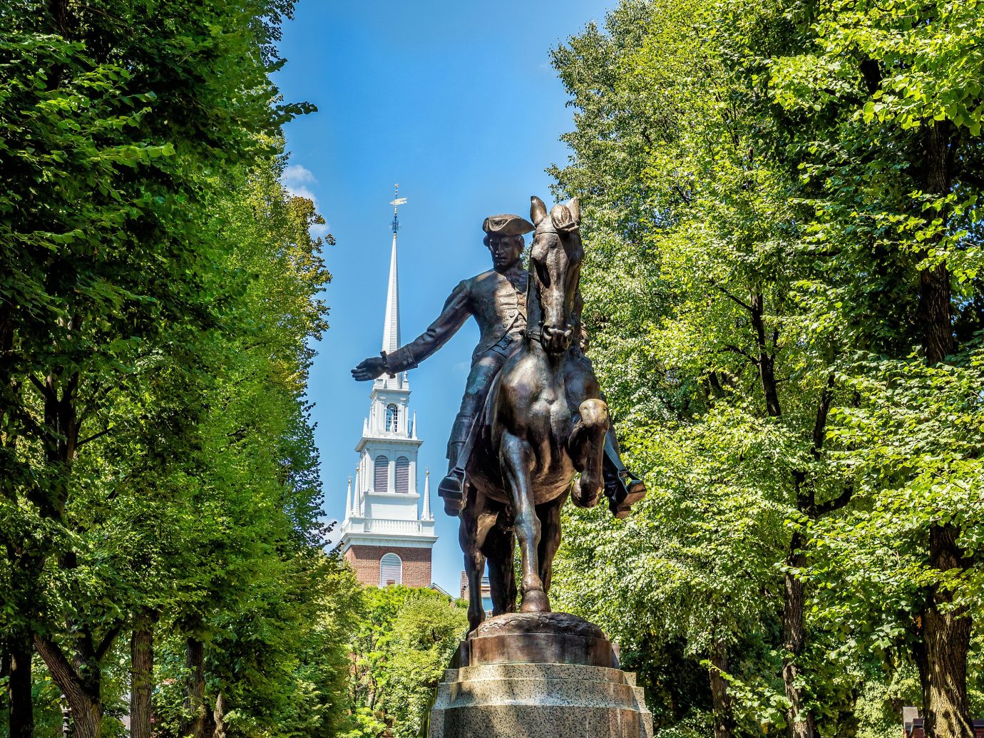 Statue of Paul Revere in Boston.