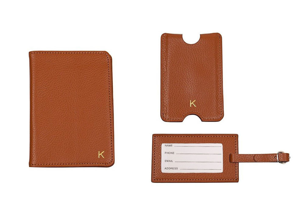 Style + Design accessory brown leather case wallet brand rectangle