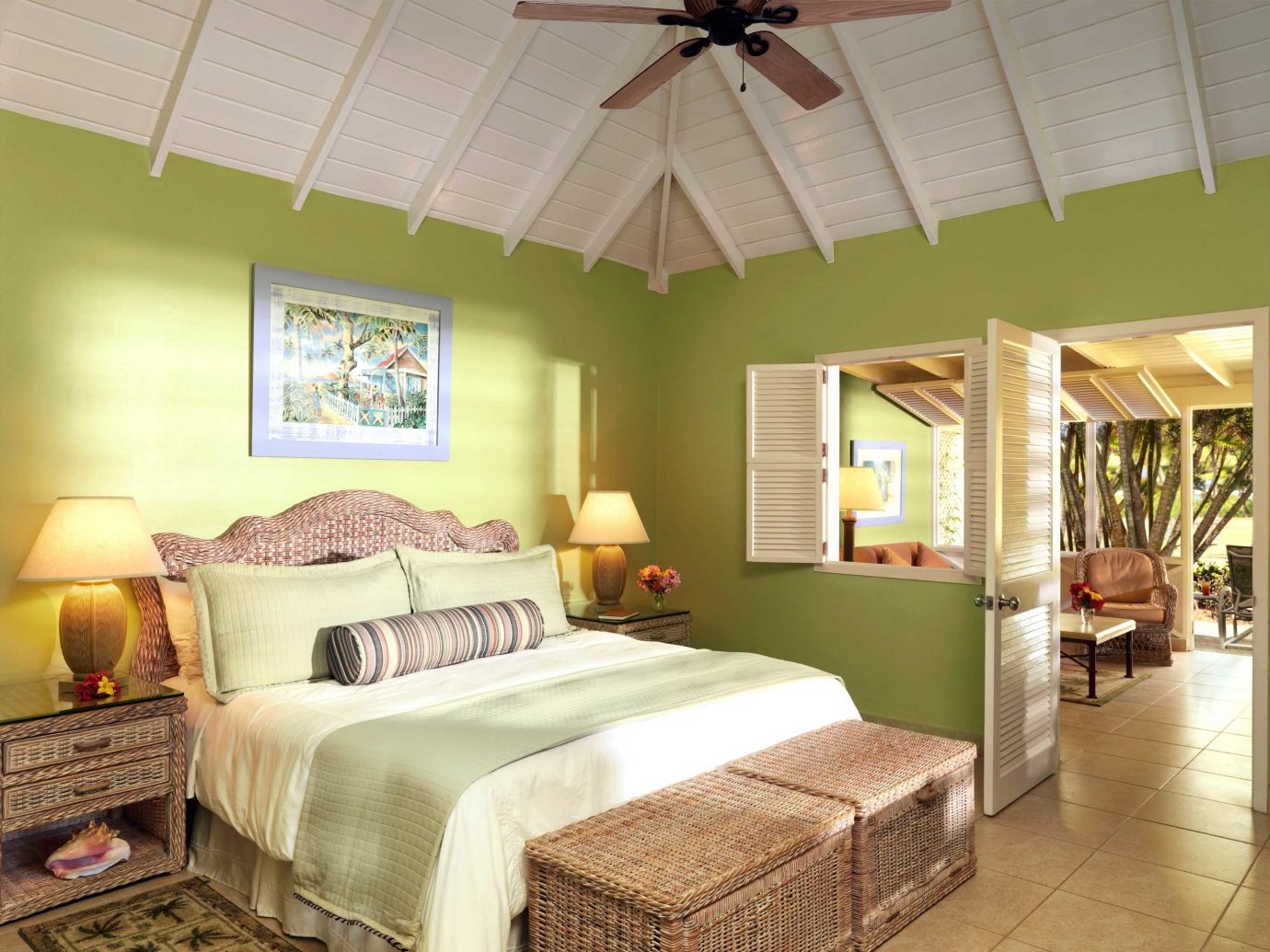 Balcony Beach Bedroom Hotels Islands Living Lounge Luxury Luxury Travel Suite Trip Ideas indoor floor wall room property ceiling estate bed home interior design cottage real estate living room furniture farmhouse Villa Resort area