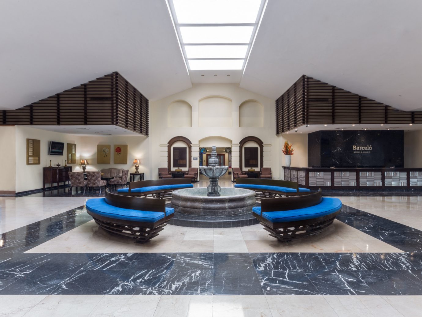 Hotels indoor property room blue floor estate ceiling Lobby interior design mansion flooring