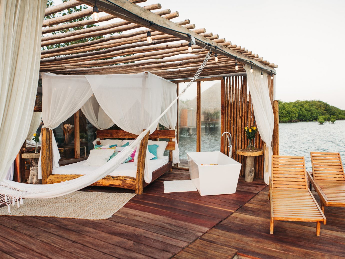 Aruba caribbean Hotels furniture outdoor furniture sunlounger wood vacation Resort tent outdoor structure