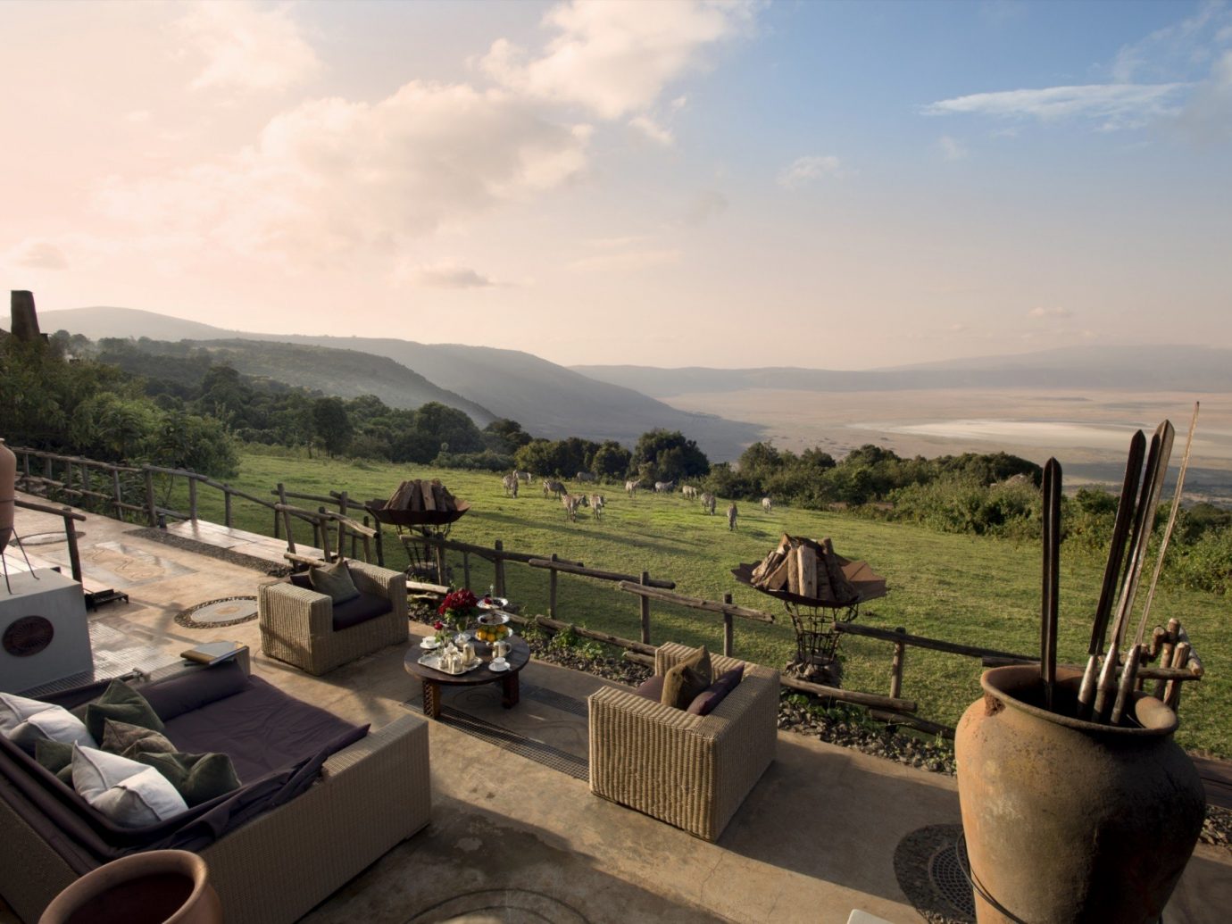 View from andBeyond Ngorongoro Crater Lodge, Tanzania African Safari