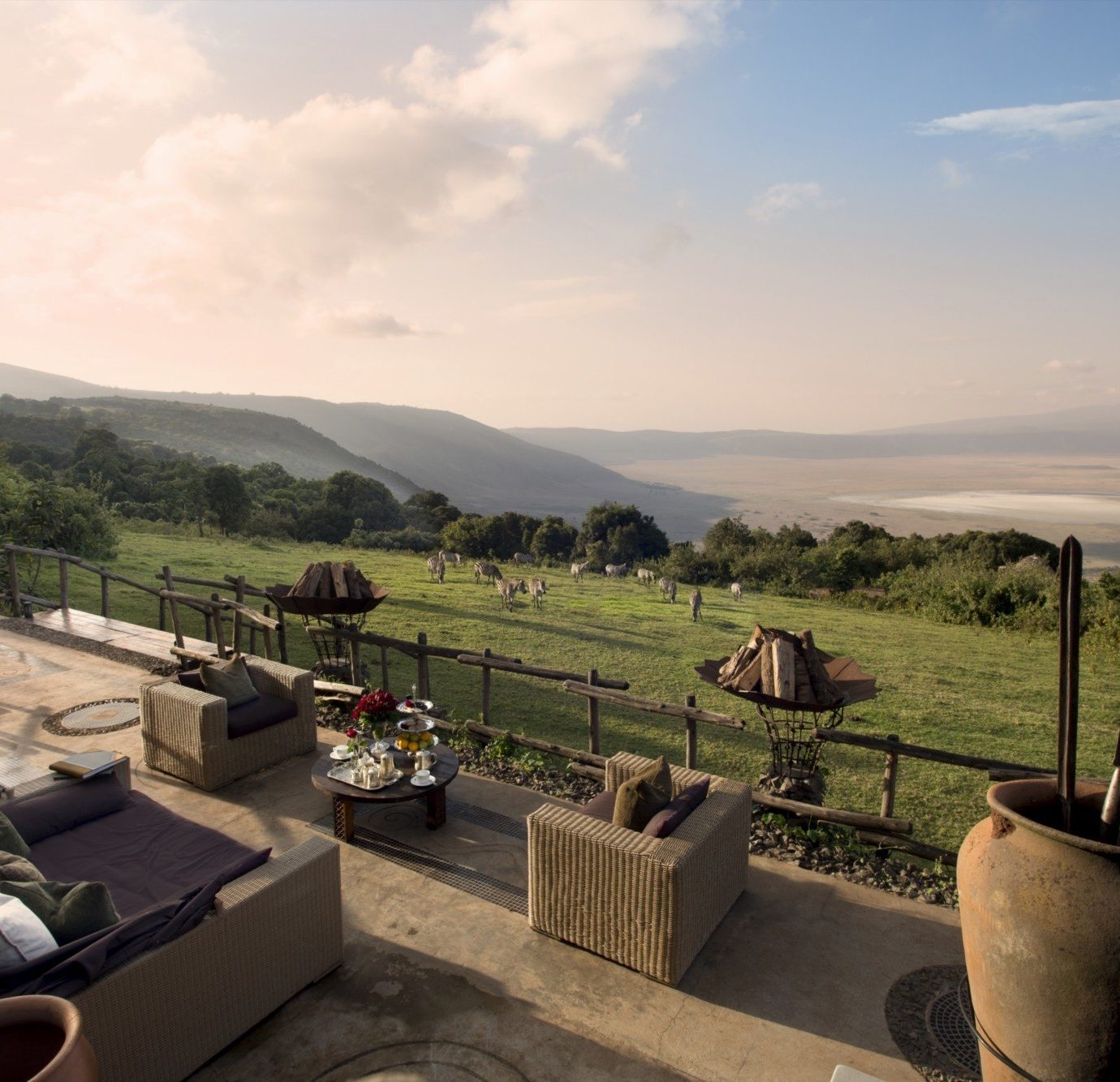 View from andBeyond Ngorongoro Crater Lodge, Tanzania African Safari