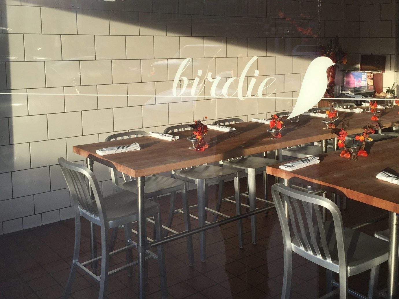 Food + Drink floor restaurant metal table meal Bar