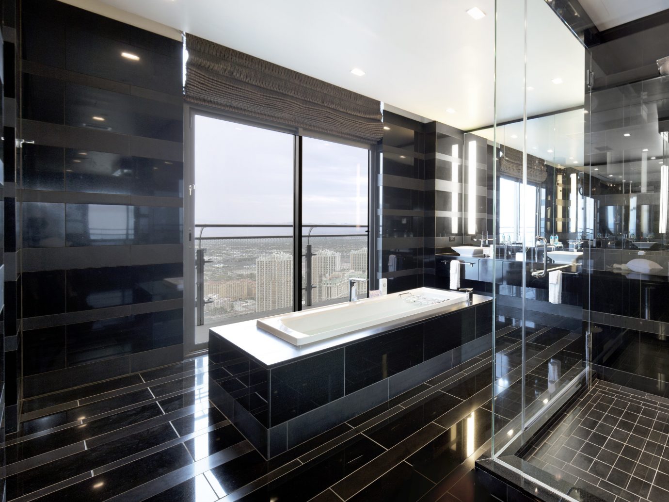 Bathtub overlooking las vegas in the Bentel & Bentel Penthouse Suites, The Cosmopolitan of Las Vegas