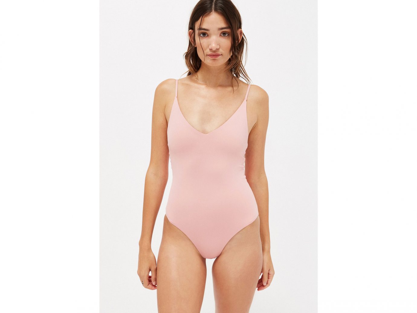 Pink Lacausa Scoop Back One Piece
