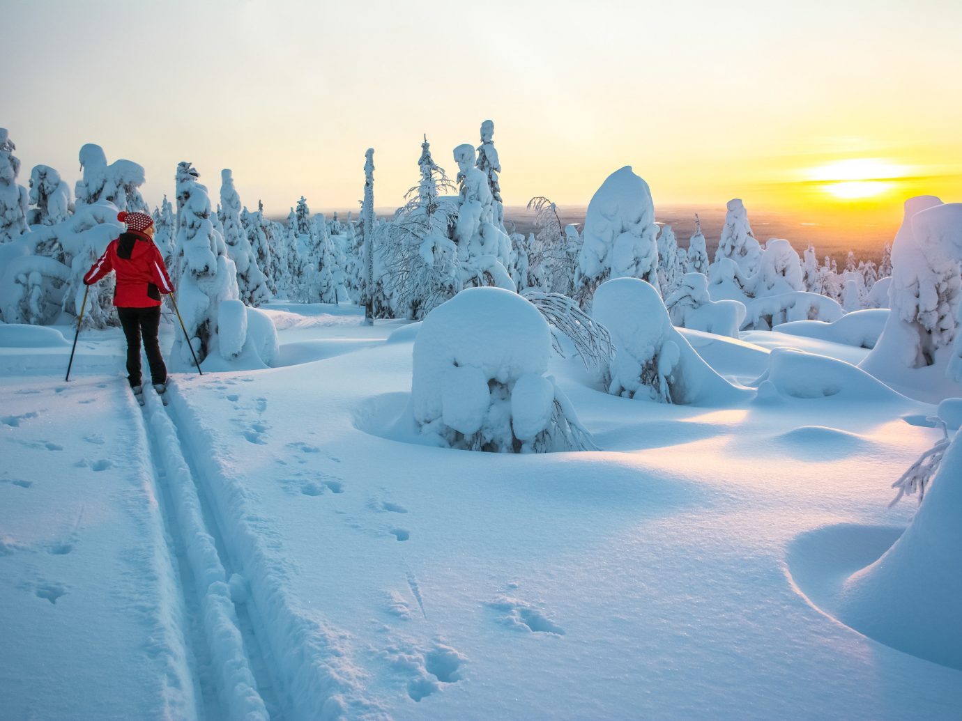 Finland Trip Ideas snow outdoor sky skiing Winter Nature arctic freezing ice covered geological phenomenon frost glacial landform morning winter sport mountain mountain range ice cap tree landscape Adventure slope