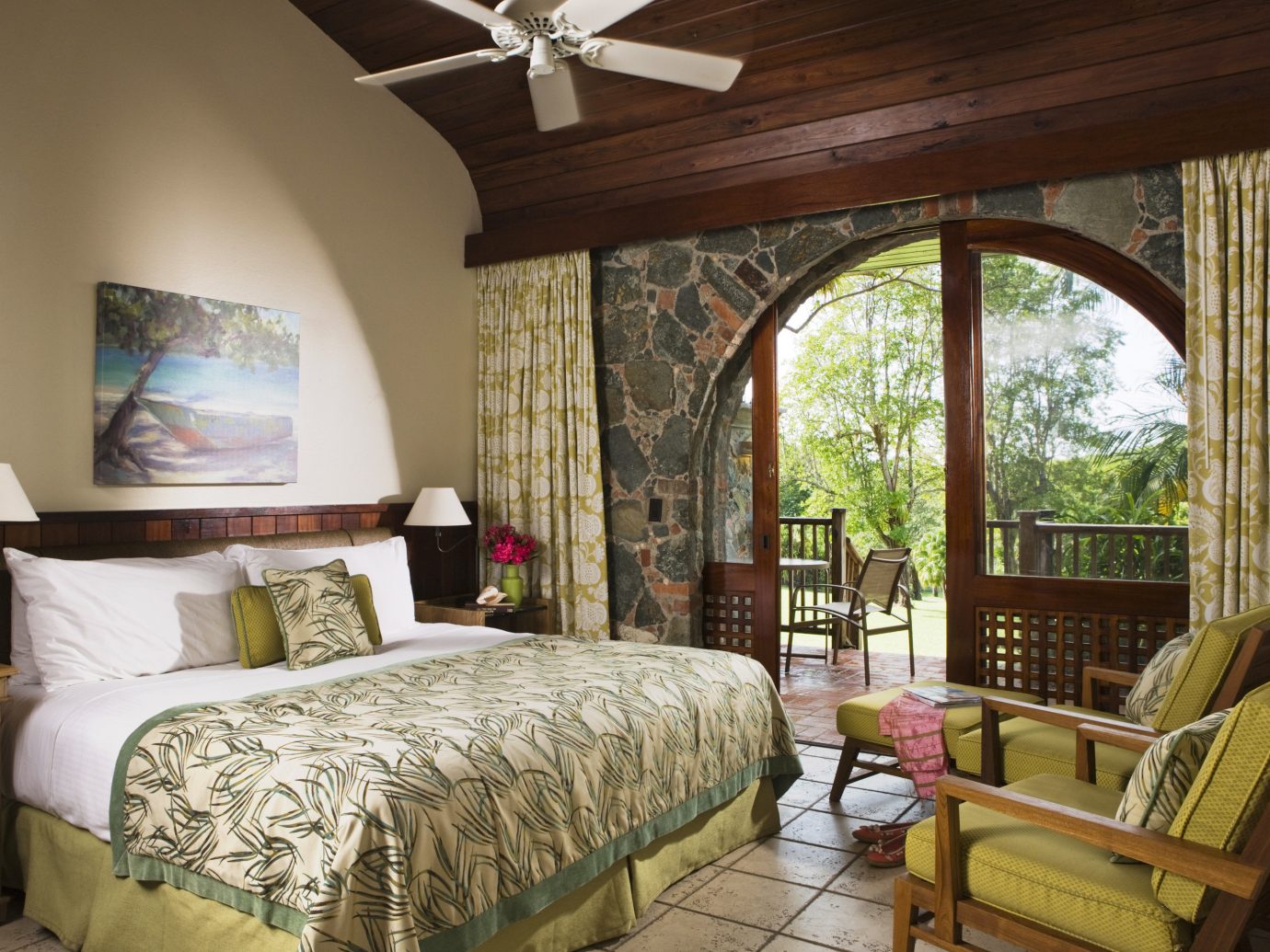 Bedroom Eco Family Hotels Luxury Resort Romance Romantic Scenic views Suite Trip Ideas Tropical indoor bed sofa room window property estate cottage home living room Villa interior design real estate farmhouse mansion furniture