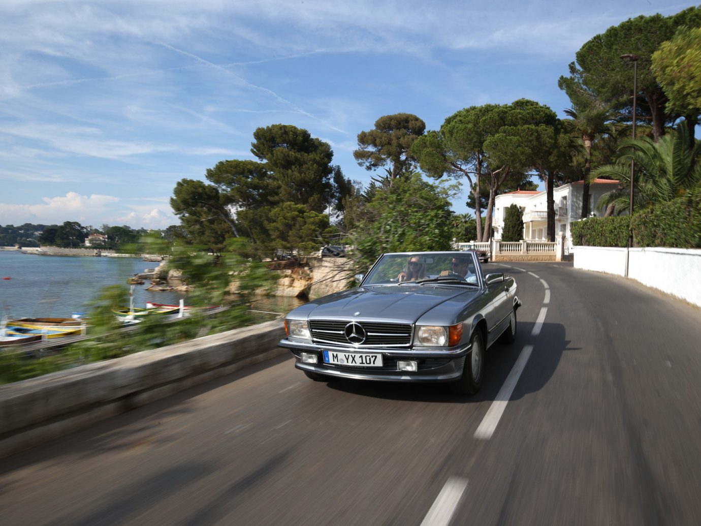 Car driving in Antibes Southern France