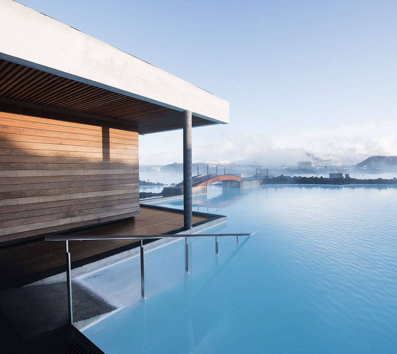 europe Hotels Iceland Trip Ideas reflection water Architecture sky house swimming pool real estate daylighting Sea building condominium facade window