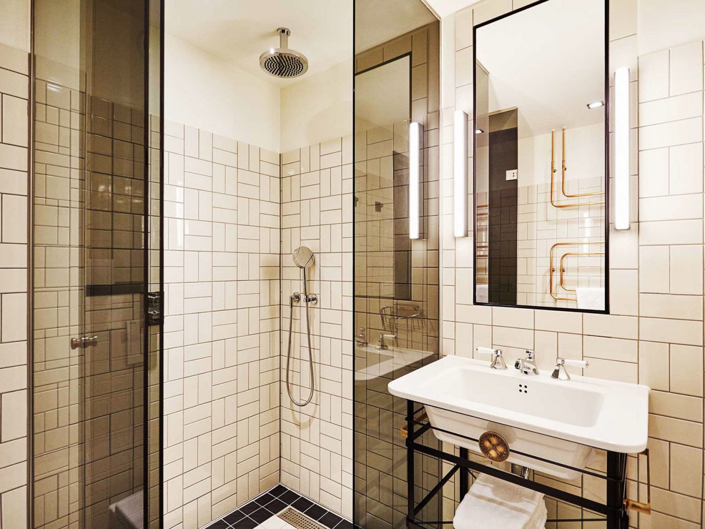 Amsterdam Boutique Hotels Hotels The Netherlands bathroom indoor wall room property sink floor plumbing fixture interior design flooring tile estate apartment tiled tan