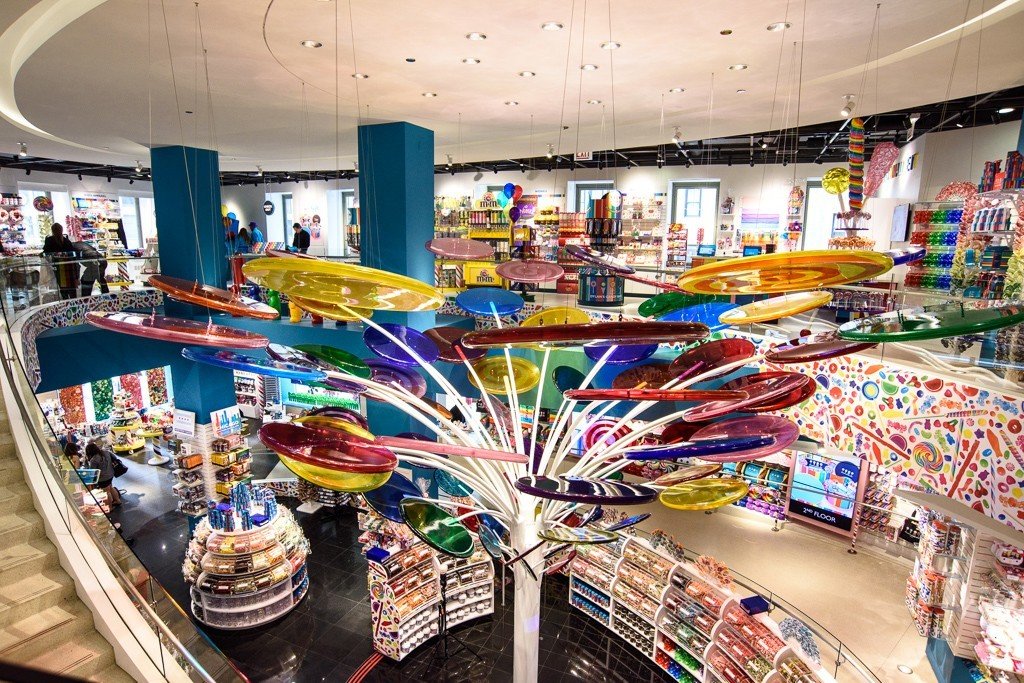 Offbeat indoor ceiling retail shopping mall City marketplace supermarket infrastructure shopping store cluttered Shop