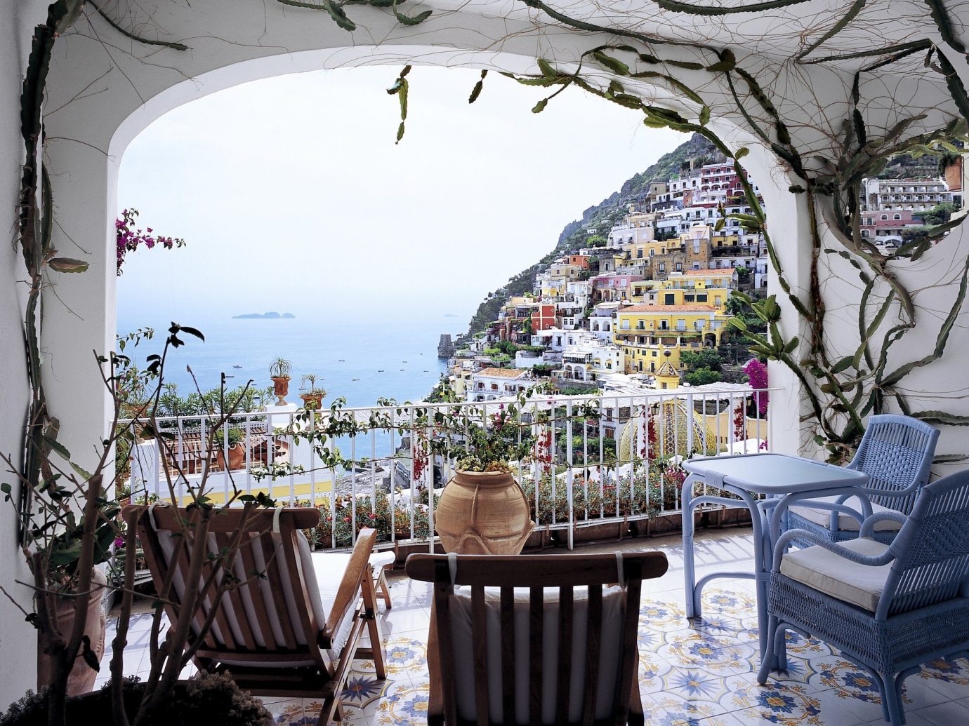 View of Positano from Le Sirenuse