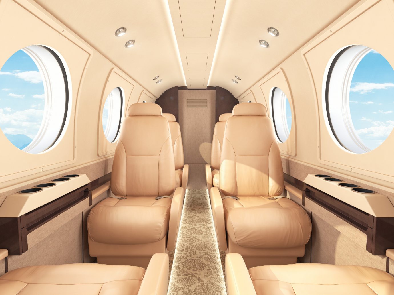 Flights Travel Tips sofa indoor Cabin airline air travel vehicle aircraft cabin scene business jet aviation furniture