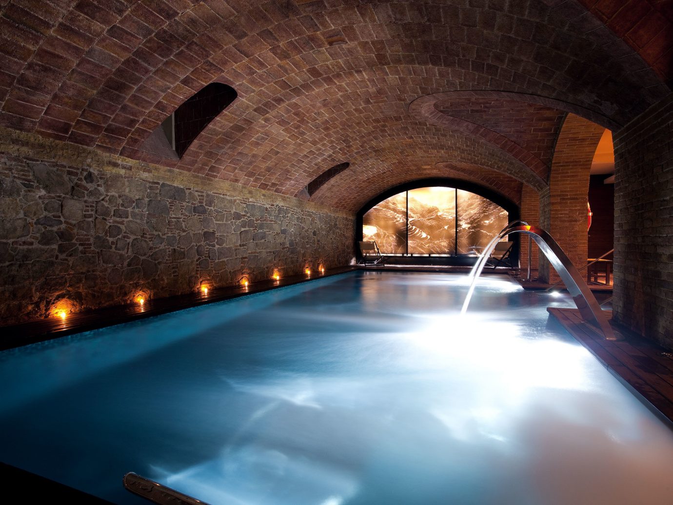 Barcelona Boutique City Hotels Pool Spa Spain building light Architecture night arch stone