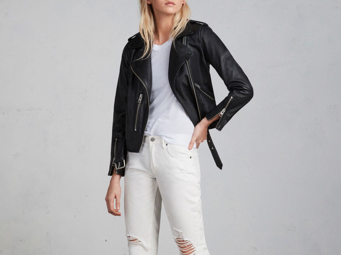 Packing Tips Style + Design Travel Shop person white clothing jacket fashion model leather jacket leather fashion material suit top trouser shoe coat posing dressed