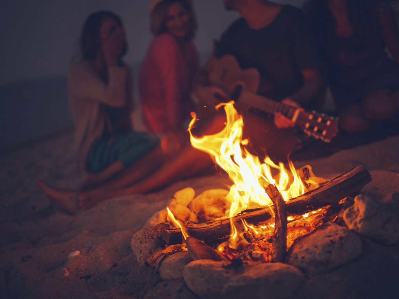Trip Ideas Nature campfire person fire darkness night flame bonfire