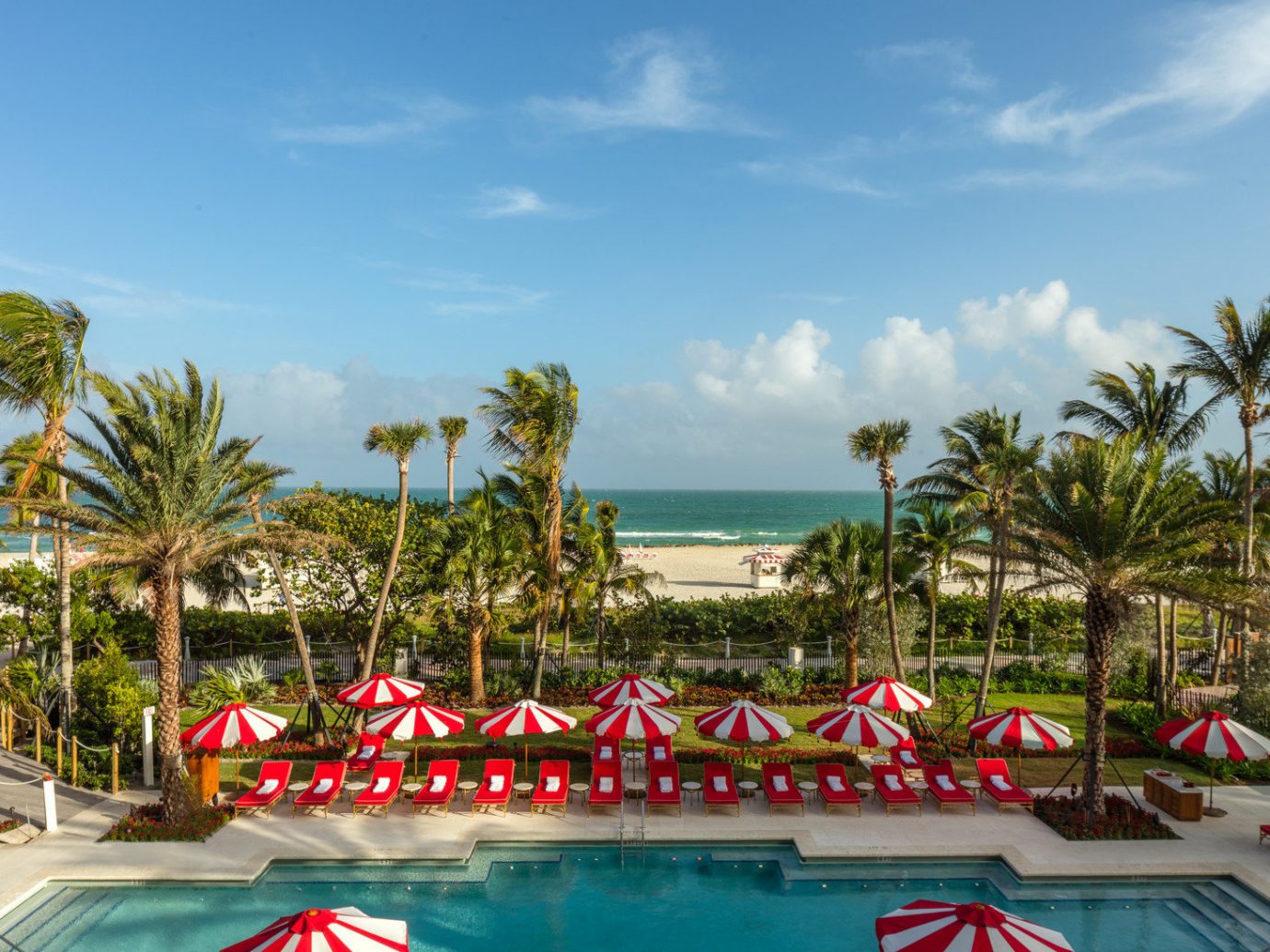 Aerial view of the pool at Faena Hotel Miami Beach