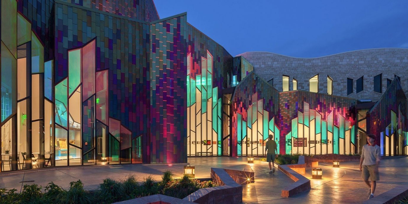 Trip Ideas color landmark metropolis art cityscape facade evening mural modern art colorful