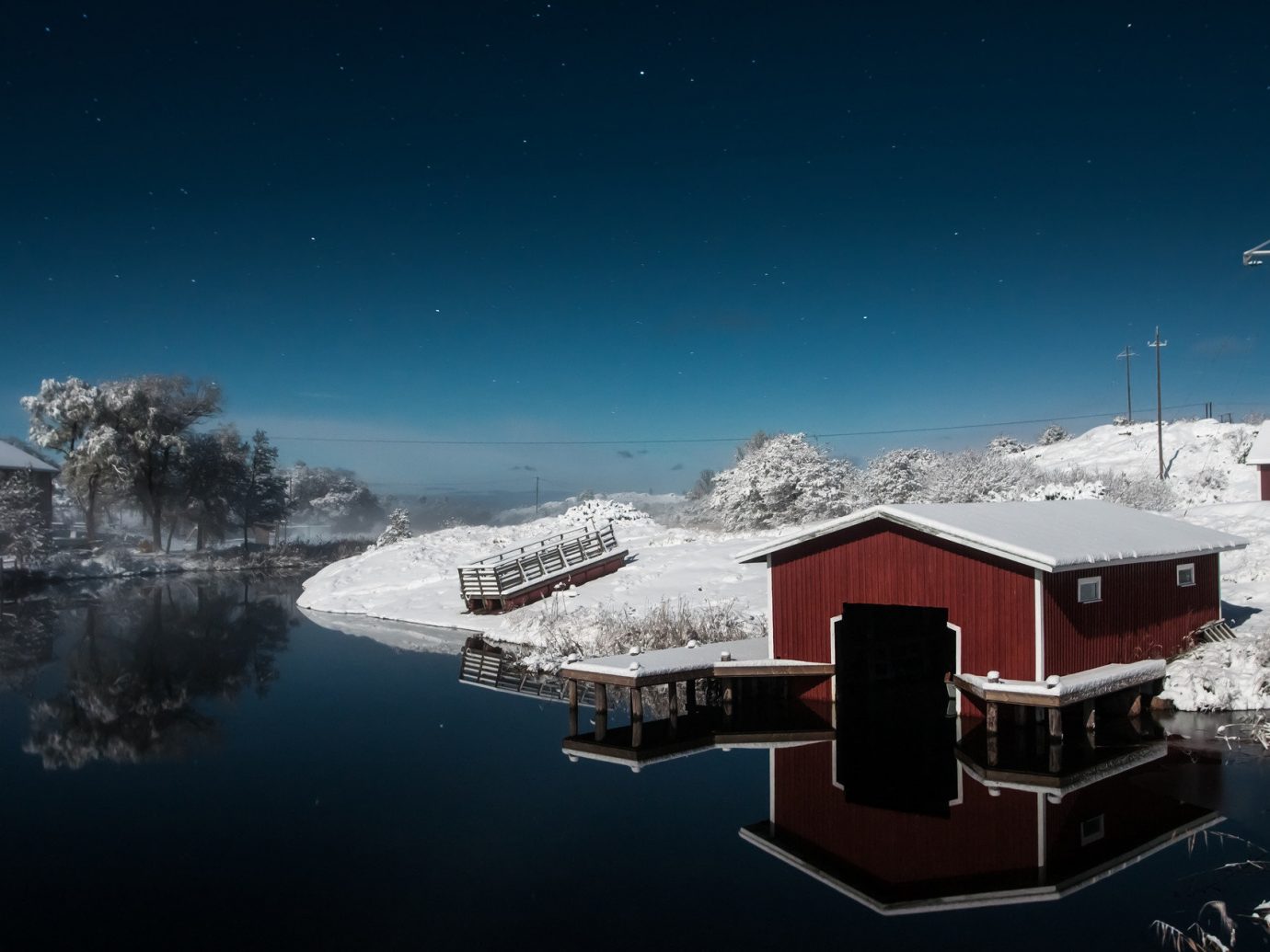 Finland Trip Ideas sky outdoor snow night Winter weather Nature screenshot moonlight arctic shore