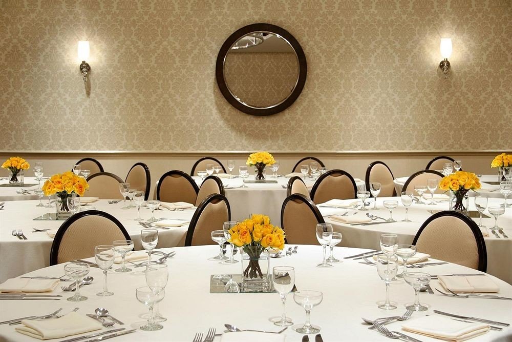 restaurant function hall banquet wedding reception dining table