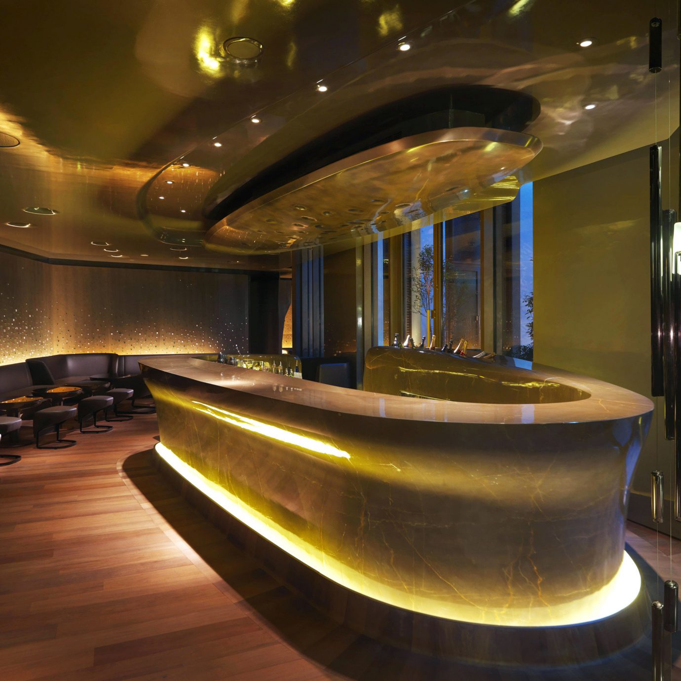 Bar City Drink Eat Hip Luxury Modern Nightlife Lobby lighting restaurant auditorium