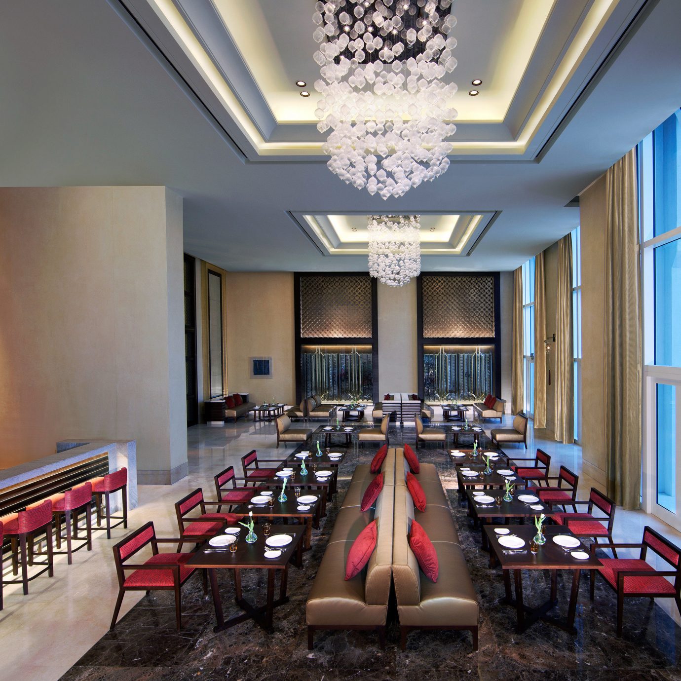 Bar Dining Drink Eat Hip Luxury auditorium function hall conference hall restaurant