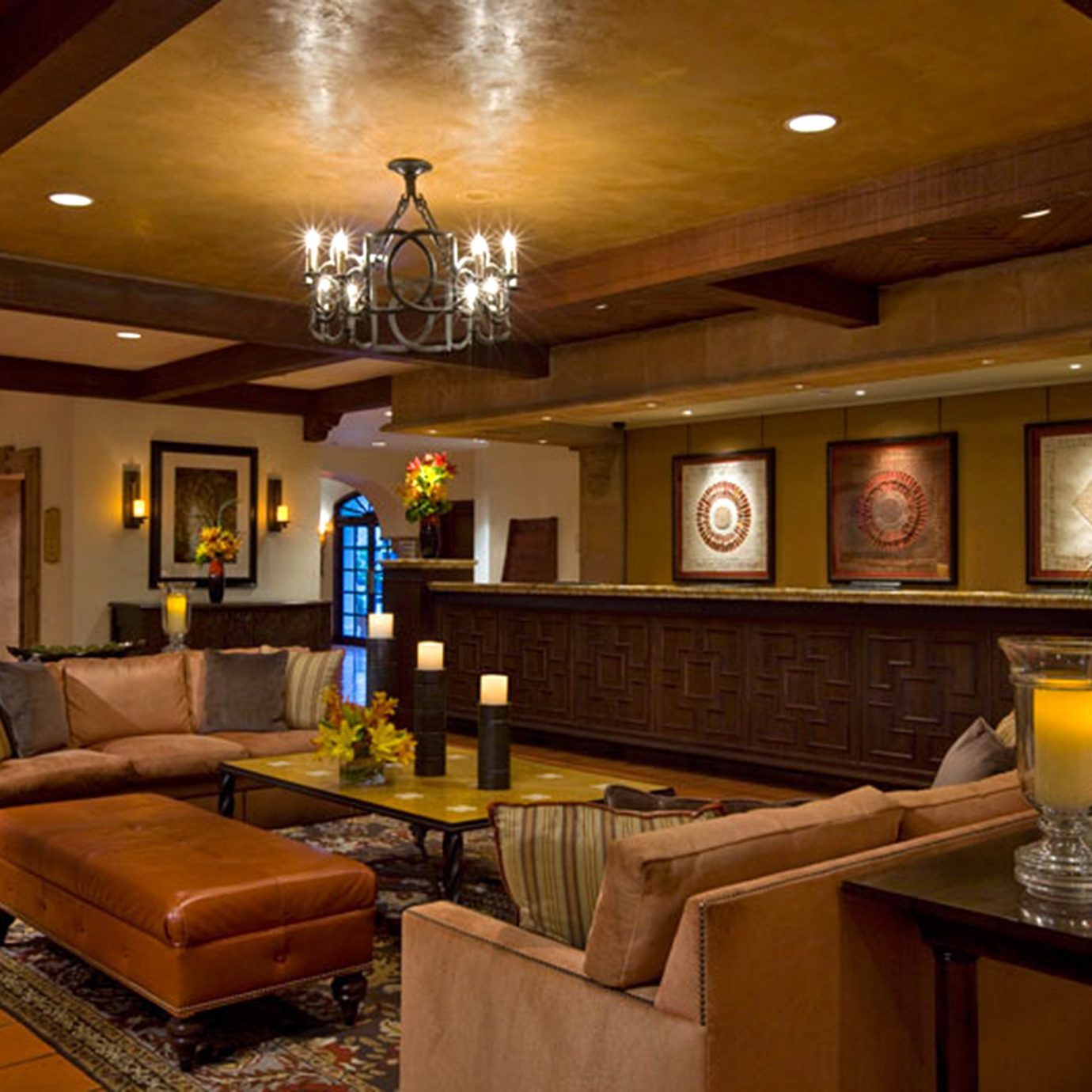 Elegant Lobby Lounge property home recreation room living room billiard room mansion lighting cottage Villa Resort Bar