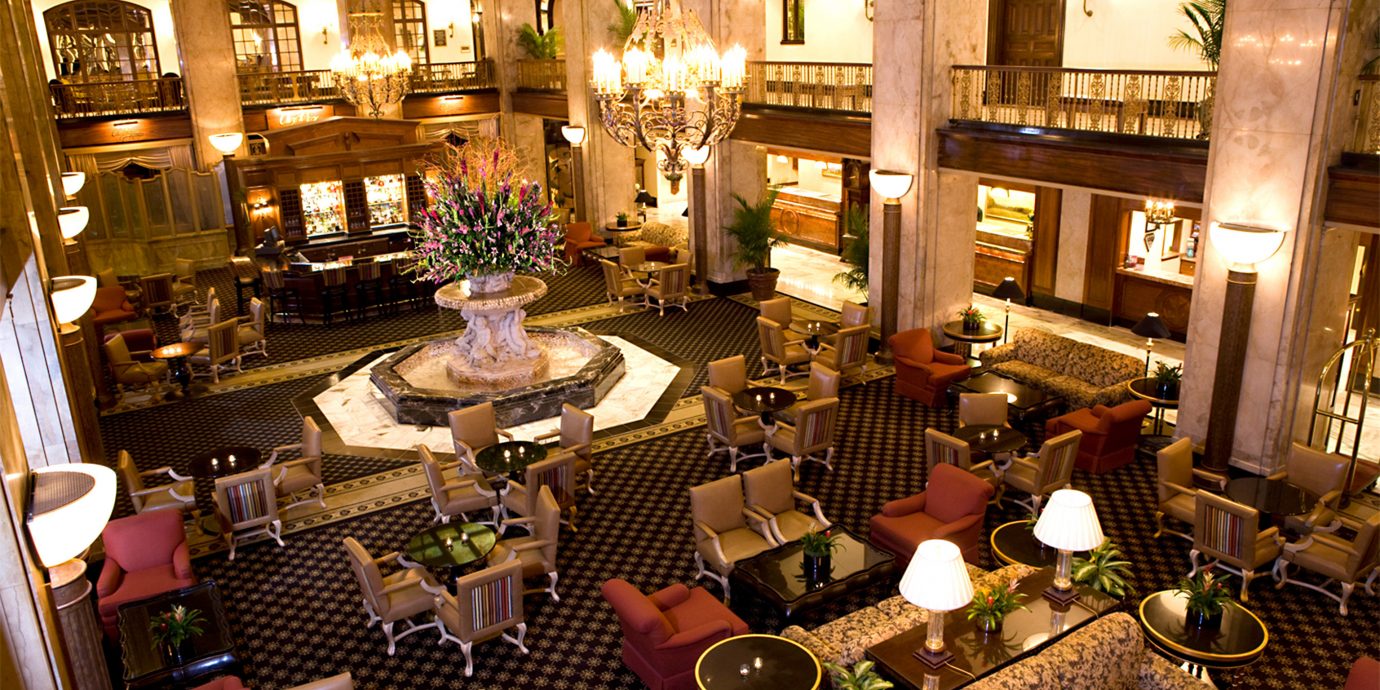Elegant Lobby Lounge Luxury Modern restaurant Bar function hall set cluttered