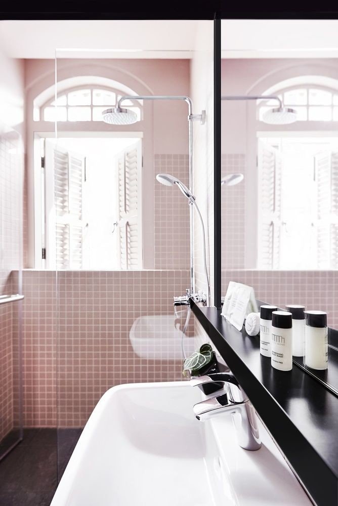 bathroom sink tap tile home plumbing fixture product design flooring glass