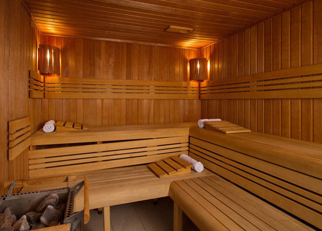 wooden man made object sauna bathroom