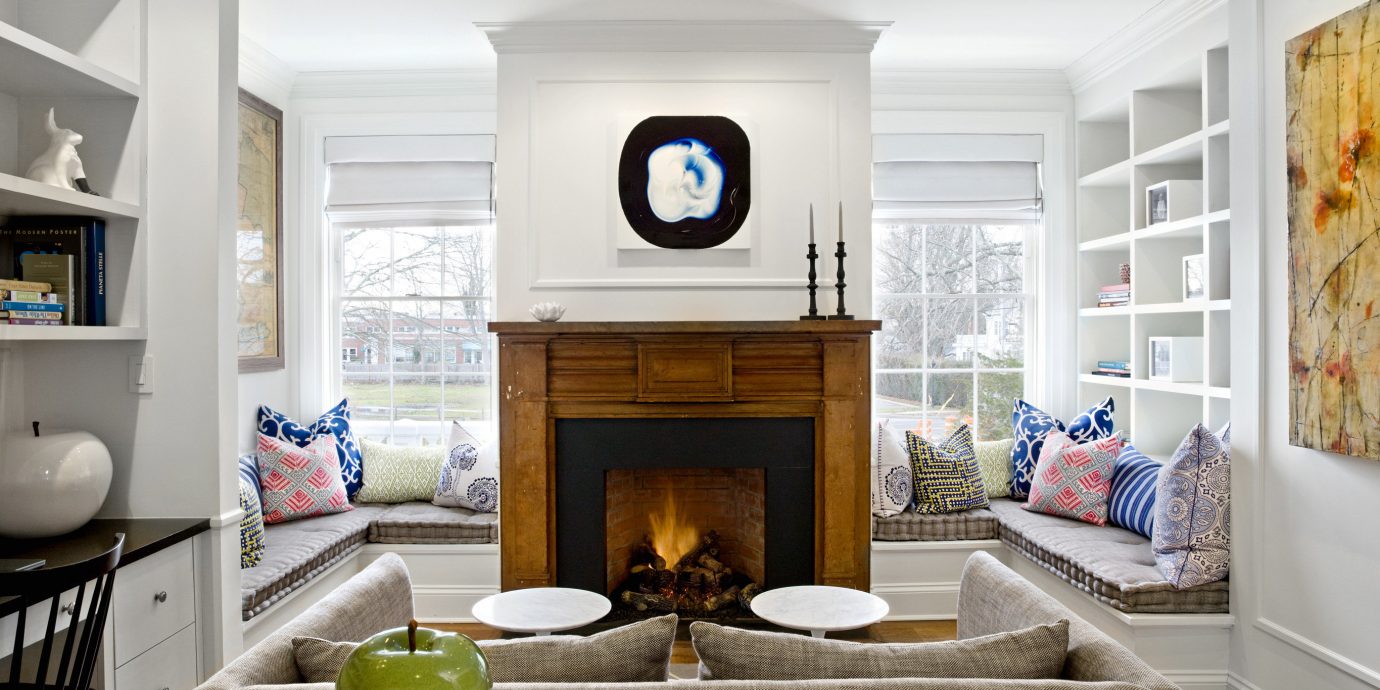 Beach Boutique Fireplace Lounge Luxury Modern South Fork The Hamptons living room home property hardwood cottage Kitchen