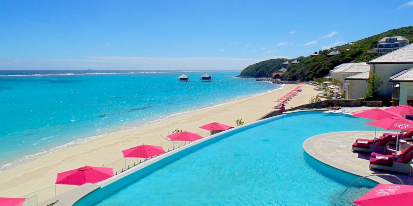 sky water swimming pool leisure Beach caribbean Resort Sea resort town Lagoon reef lined swimming shore