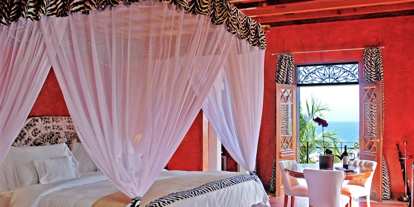 Beachfront Bedroom Modern Resort curtain textile white window treatment fancy
