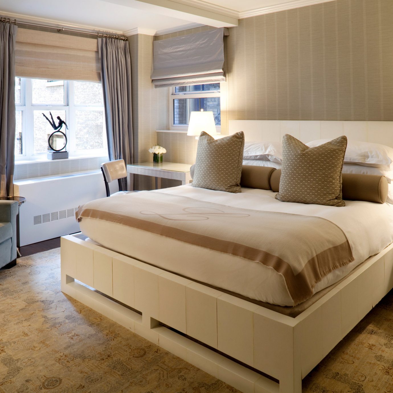 Bedroom Elegant Modern sofa property yacht Suite vehicle living room passenger ship bed frame home bed sheet Boat tan