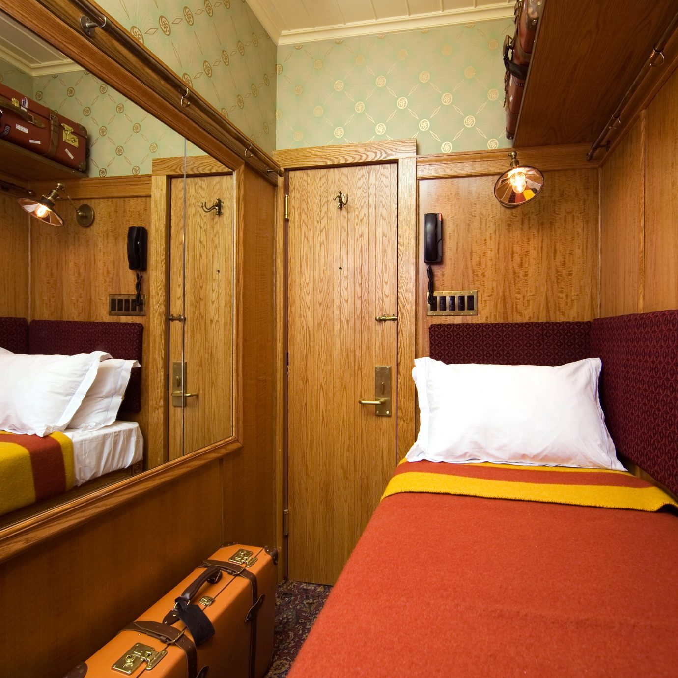 Bedroom Suite yellow pillow vehicle cottage Cabin orange